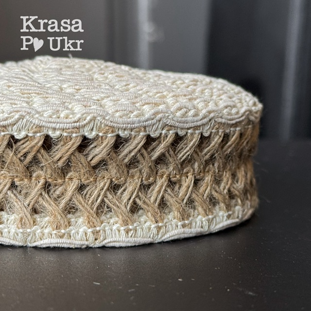 IMG_8805 #30128 Стрічка мішковинна декоративна 4 см - 1м або рулон