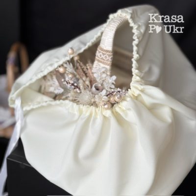 Тканинний мішечок для кошика на зав’язках Krasa Po Ukr