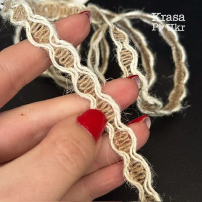 Мішковинний хвилястий кант купити метражем Krasa Po Ukr