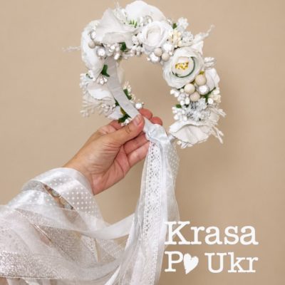 Вінок білий на голову