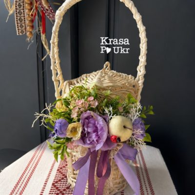 Кошик для меду з квітами