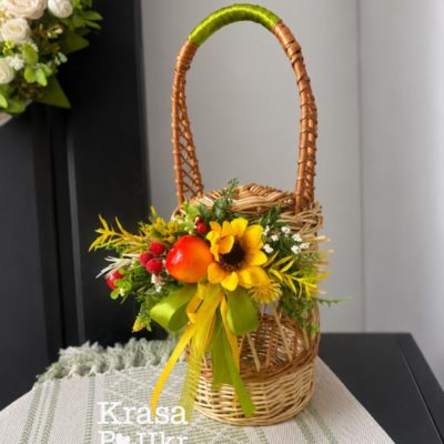 Кошик з соняшником для меду