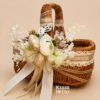 Великодня дитяча корзинка з декором, модель “голендер” – 20 см