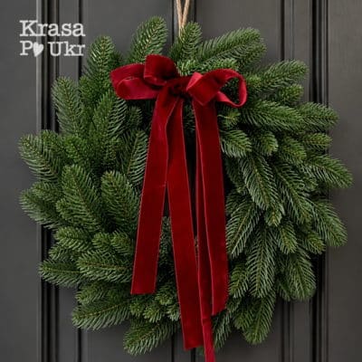 Home 4 Різдвяний вінок 45 см, колекція “Тиха розкіш”, дизайн “різдвяна класика”