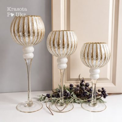 Home 2 Бокали-свічники для новорічних декорацій